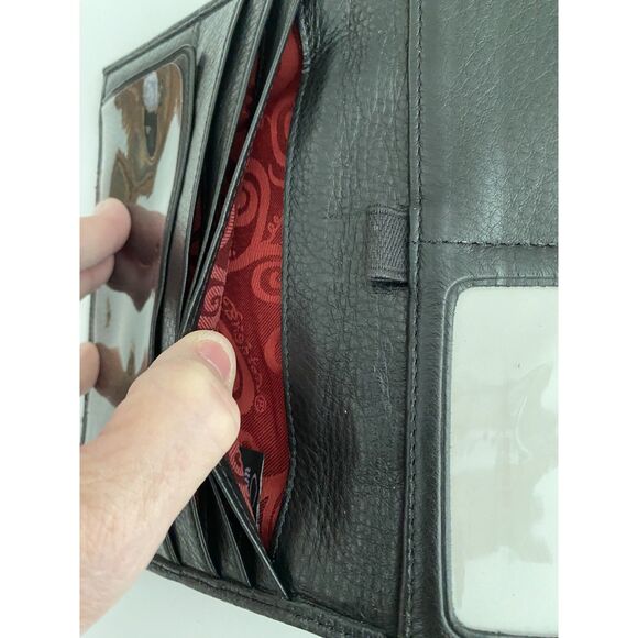 Vintage Black and Brown Brighton Organizer Crossbody Shoulder Strap Purse  EUC - Picture 6 of 16